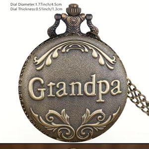 New Grandpa Grand Dad Grand Father quartz Pocket Watch